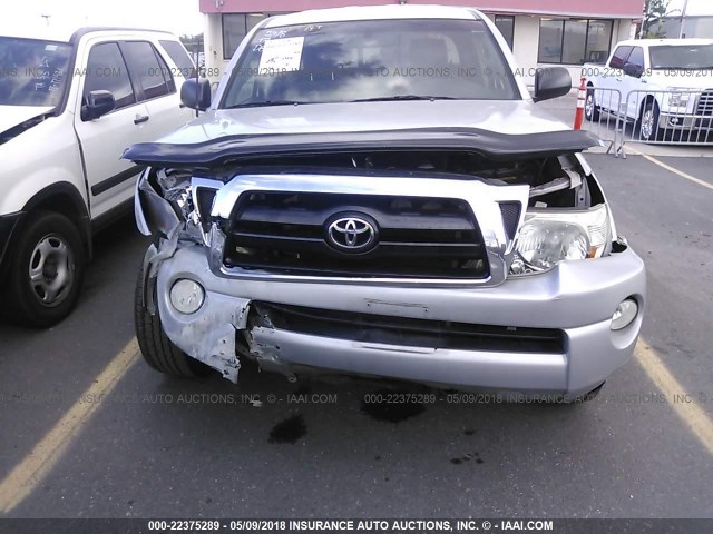 5TEJU62N88Z589590 - 2008 TOYOTA TACOMA DOUBLE CAB PRERUNNER SILVER photo 6