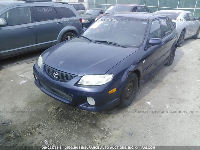 JM1BJ245931158567 - 2003 MAZDA PROTEGE PR5 BLUE photo 2