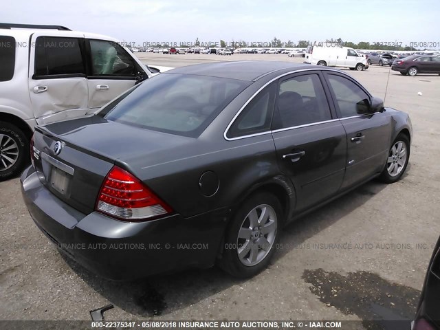 1MEFM40125G611188 - 2005 MERCURY MONTEGO LUXURY GRAY photo 4