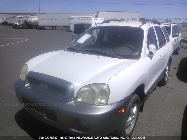 KM8SC13D73U342493 - 2003 HYUNDAI SANTA FE GLS/LX WHITE photo 2