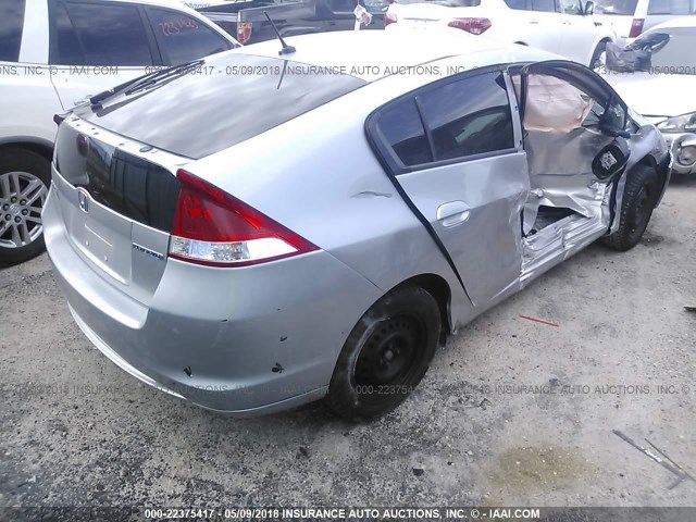 JHMZE2H54AS001595 - 2010 HONDA INSIGHT LX SILVER photo 4