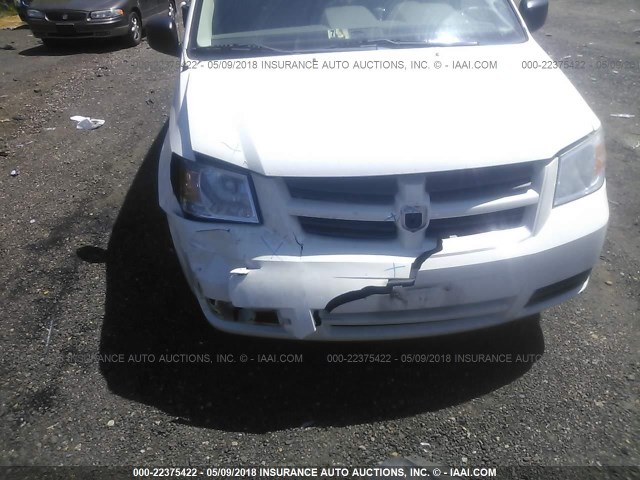 2D8HN44E59R677891 - 2009 DODGE GRAND CARAVAN SE WHITE photo 6