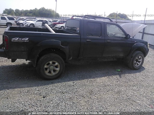 1N6MD29YX2C359817 - 2002 NISSAN FRONTIER CREW CAB SC BLACK photo 4