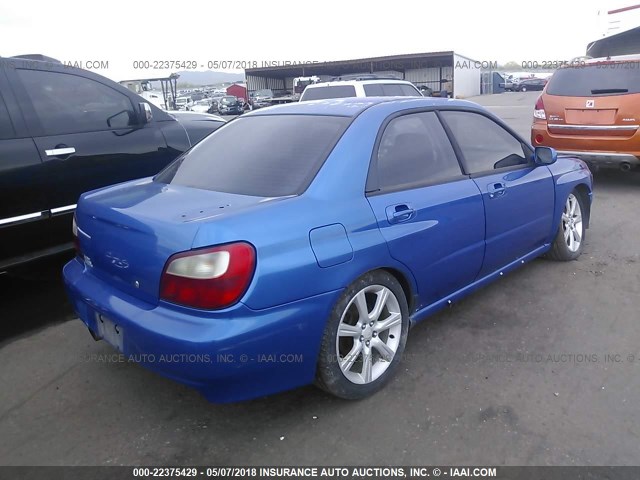 JF1GD29612G518737 - 2002 SUBARU IMPREZA WRX BLUE photo 4