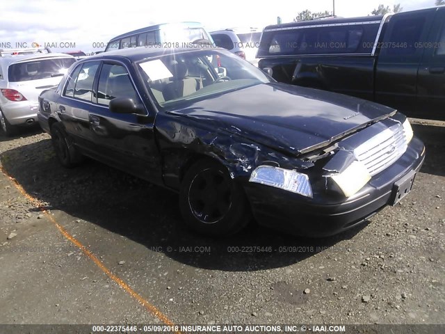 2FAHP71W43X172909 - 2003 FORD CROWN VICTORIA POLICE INTERCEPTOR BLACK photo 1