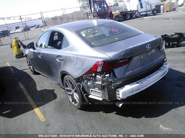 JTHBA1D21G5007302 - 2016 LEXUS IS 200T GRAY photo 3