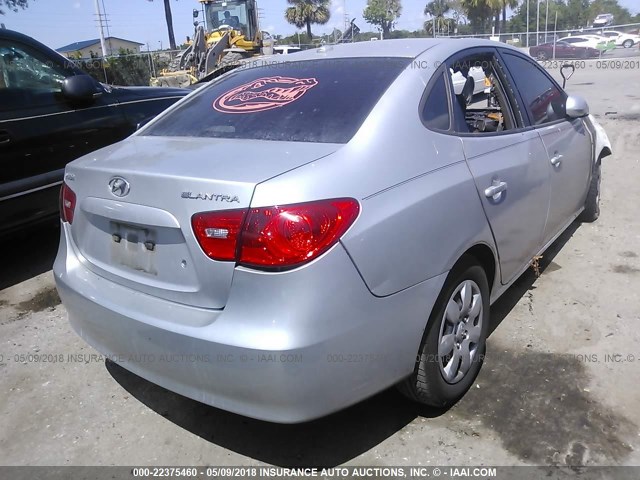 KMHDU46D98U539935 - 2008 HYUNDAI ELANTRA GLS/SE/LIMITED SILVER photo 4