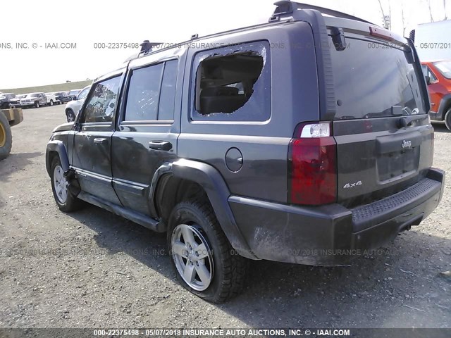 1J8HG48K26C104937 - 2006 JEEP COMMANDER GRAY photo 3