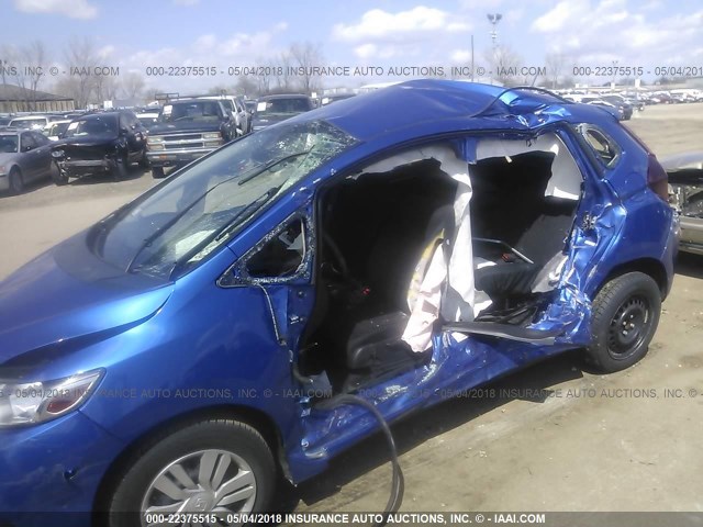 JHMGK5H53HS018237 - 2017 HONDA FIT LX BLUE photo 6