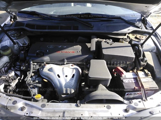 4T1BE46K09U370862 - 2009 TOYOTA CAMRY SE/LE/XLE SILVER photo 10