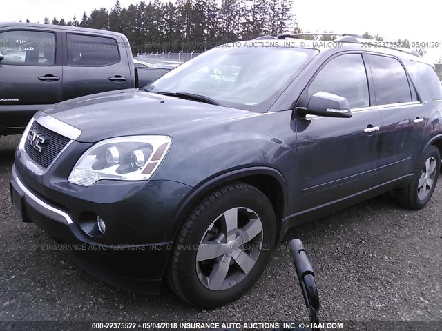 1GKKVSED6BJ361929 - 2011 GMC ACADIA SLT-2 GRAY photo 2