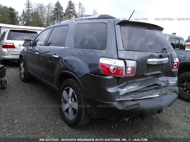 1GKKVSED6BJ361929 - 2011 GMC ACADIA SLT-2 GRAY photo 3