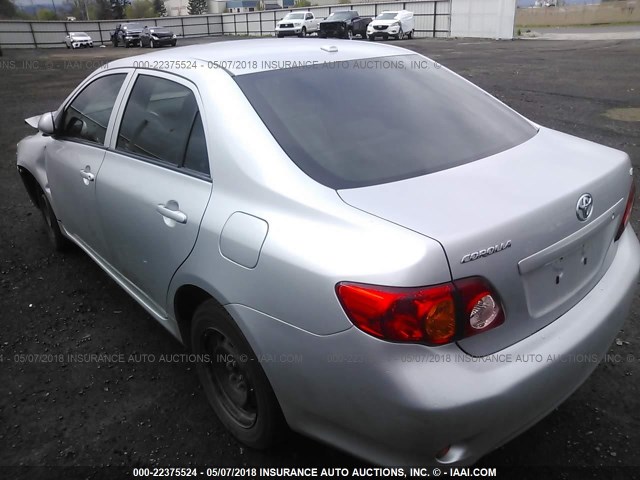 JTDBL40E299018897 - 2009 TOYOTA COROLLA LE/XLE SILVER photo 3