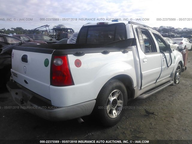 1FMZU67E03UB29154 - 2003 FORD EXPLORER SPORT TR  WHITE photo 4