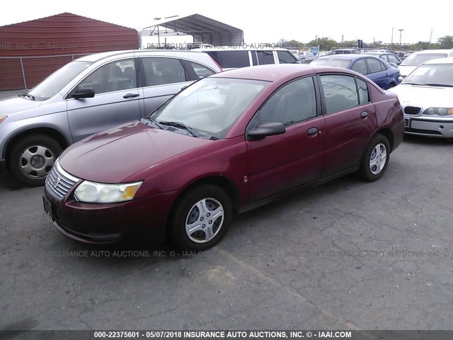 1G8AG52F95Z156646 - 2005 SATURN ION LEVEL 1 RED photo 2