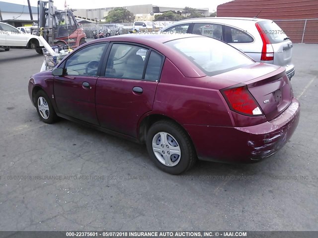 1G8AG52F95Z156646 - 2005 SATURN ION LEVEL 1 RED photo 3