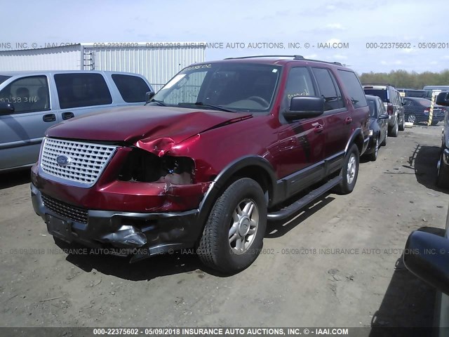 1FMPU16L94LB52756 - 2004 FORD EXPEDITION XLT RED photo 2