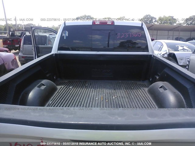 1C6RD6GP0CS127249 - 2012 DODGE RAM 1500 SLT SILVER photo 8