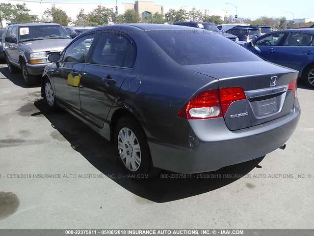 19XFA16329E027218 - 2009 HONDA CIVIC VP GRAY photo 3