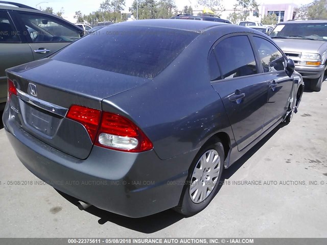 19XFA16329E027218 - 2009 HONDA CIVIC VP GRAY photo 4