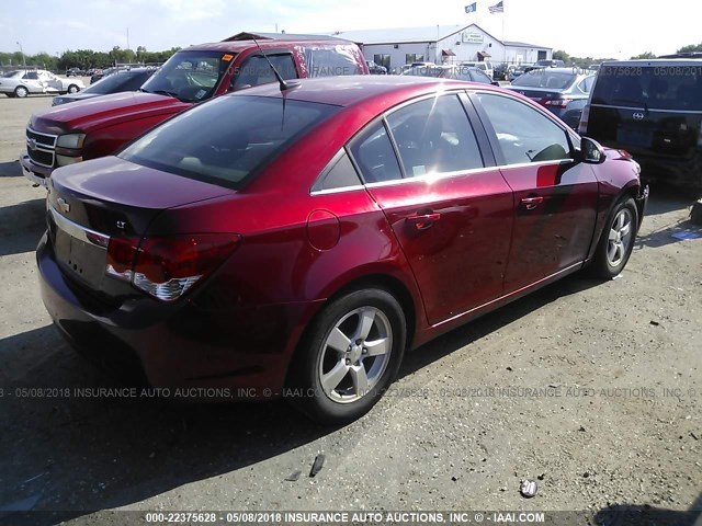 1G1PC5SB8E7322524 - 2014 CHEVROLET CRUZE LT RED photo 4
