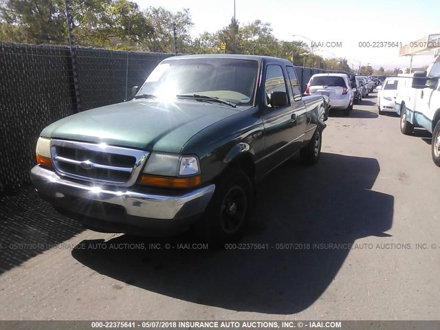 1FTYR14V5YPB89901 - 2000 FORD RANGER SUPER CAB GREEN photo 2