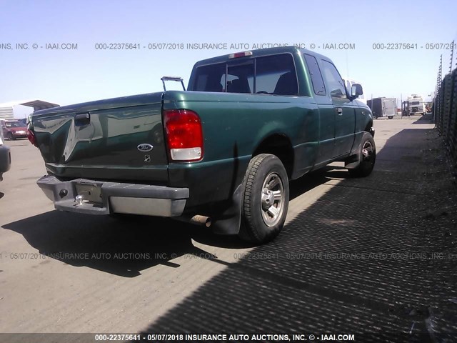 1FTYR14V5YPB89901 - 2000 FORD RANGER SUPER CAB GREEN photo 4