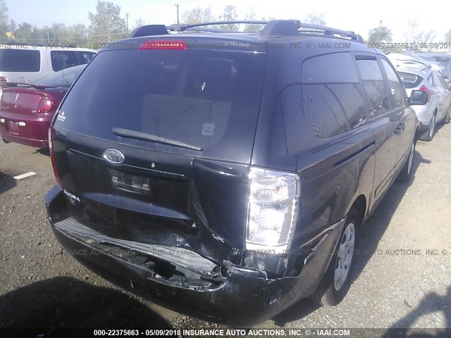 KNDMB233976174878 - 2007 KIA SEDONA EX/LX BLACK photo 4