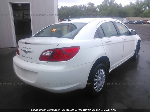 1C3LC46B19N530132 - 2009 CHRYSLER SEBRING LX WHITE photo 4