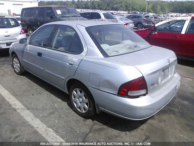 3N1CB51D12L675564 - 2002 NISSAN SENTRA XE/GXE SILVER photo 3