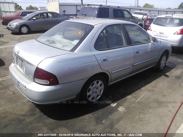 3N1CB51D12L675564 - 2002 NISSAN SENTRA XE/GXE SILVER photo 4