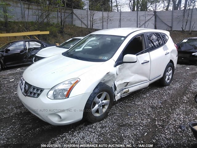 JN8AS5MV0DW642050 - 2013 NISSAN ROGUE S/SV WHITE photo 2