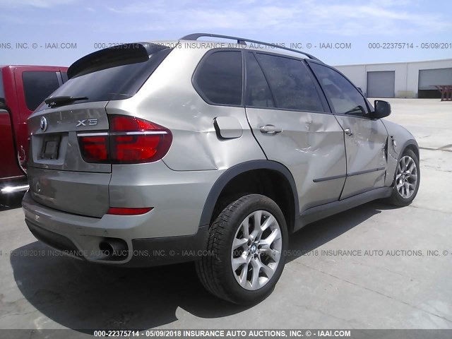 5UXZV4C57CL764565 - 2012 BMW X5 XDRIVE35I GOLD photo 4