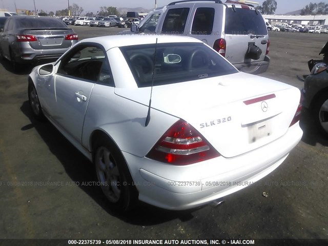 WDBKK65F61F193576 - 2001 MERCEDES-BENZ SLK 320 WHITE photo 3