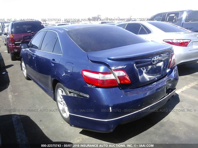 4T1BE46K27U192515 - 2007 TOYOTA CAMRY NEW GENERAT CE/LE/XLE/SE BLUE photo 3