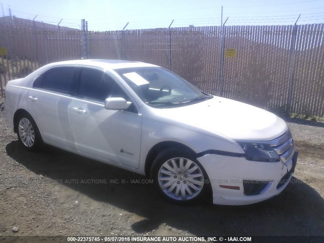 3FADP0L39AR298056 - 2010 FORD FUSION HYBRID WHITE photo 1