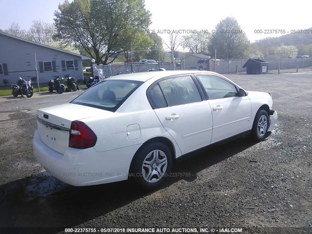 1G1ZS57FX7F189751 - 2007 CHEVROLET MALIBU LS თეთრი ფოტო 4