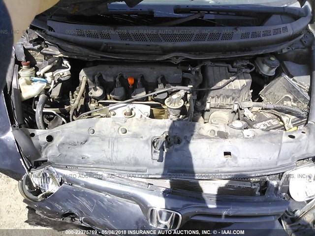 2HGFG12948H555727 - 2008 HONDA CIVIC EXL BLACK photo 10