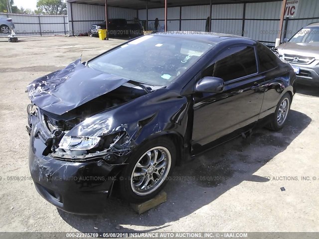 2HGFG12948H555727 - 2008 HONDA CIVIC EXL BLACK photo 2