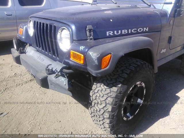 1J4FA69S74P742465 - 2004 JEEP WRANGLER / TJ RUBICON BLUE photo 6