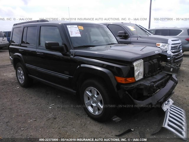 1J8HH48K27C700984 - 2007 JEEP COMMANDER BLACK photo 1