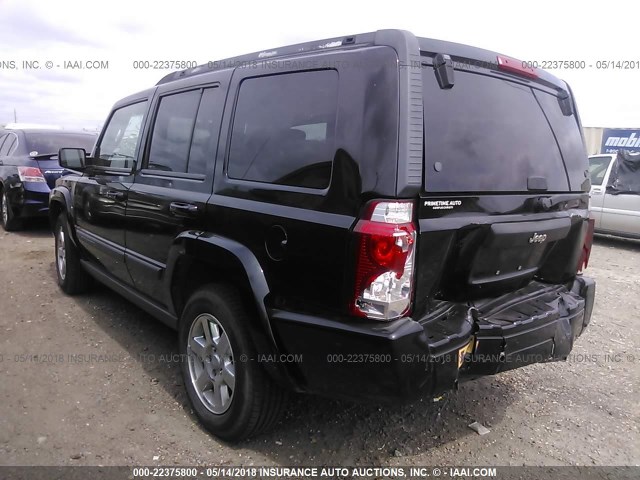 1J8HH48K27C700984 - 2007 JEEP COMMANDER BLACK photo 3