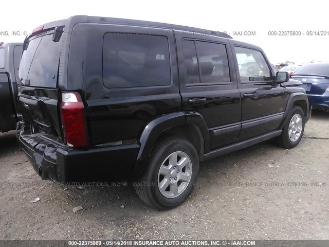 1J8HH48K27C700984 - 2007 JEEP COMMANDER BLACK photo 4