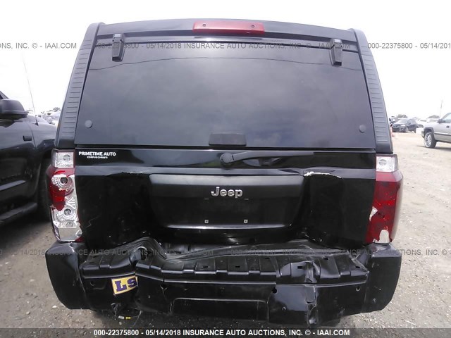 1J8HH48K27C700984 - 2007 JEEP COMMANDER BLACK photo 6