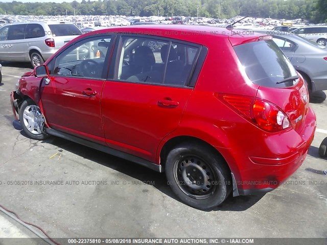 3N1BC1CPXAL351732 - 2010 NISSAN VERSA S/SL RED photo 3