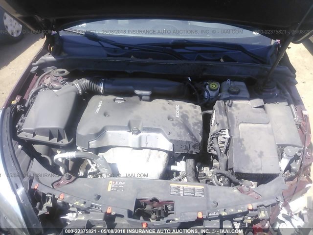 1G11C5SL1FF269641 - 2015 CHEVROLET MALIBU 1LT 勃艮第红 照片 10