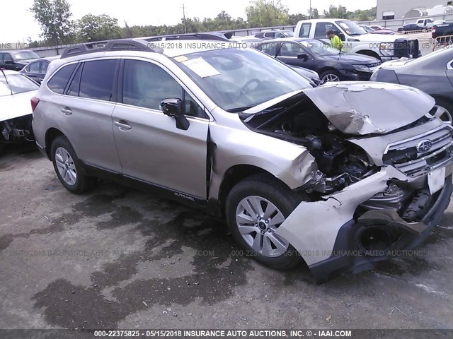 4S4BSAFC4H3317800 - 2017 SUBARU OUTBACK 2.5I PREMIUM TAN photo 1