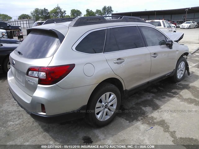 4S4BSAFC4H3317800 - 2017 SUBARU OUTBACK 2.5I PREMIUM TAN photo 4