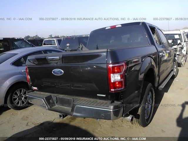 1FTEW1EP5JKC32423 - 2018 FORD F150 SUPERCREW BLACK photo 4