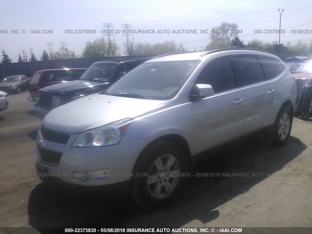 1GNKVGED3BJ122855 - 2011 CHEVROLET TRAVERSE LT SILVER photo 2